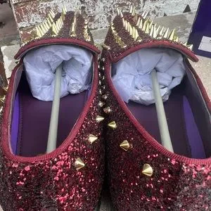 After Midnight | Shoes | Mens Sparkly Burgundy Glitter Ultra  display picture 3